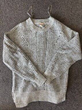 It's Our Time Gray Marled Crew Neck Sweater